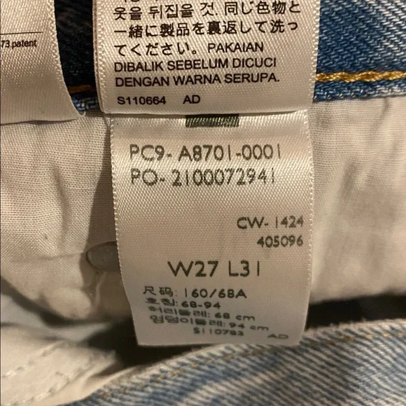 Levi’s XL Straight 27/31 Wide Leg Vintage Wash - Picture 7 of 10